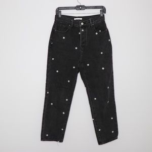 PacSun Black Daisy Straight Leg Jeans Size 26